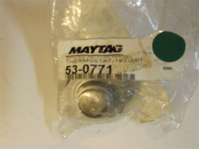Maytag Admiral Dryer 53-0771 Thermostat, Hi-limit NEW IN BOX Maytag Admiral Dryer 53-0771 Thermostat, Hi-limit NEW IN BOX